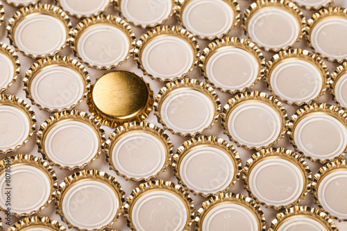 golden bottle caps