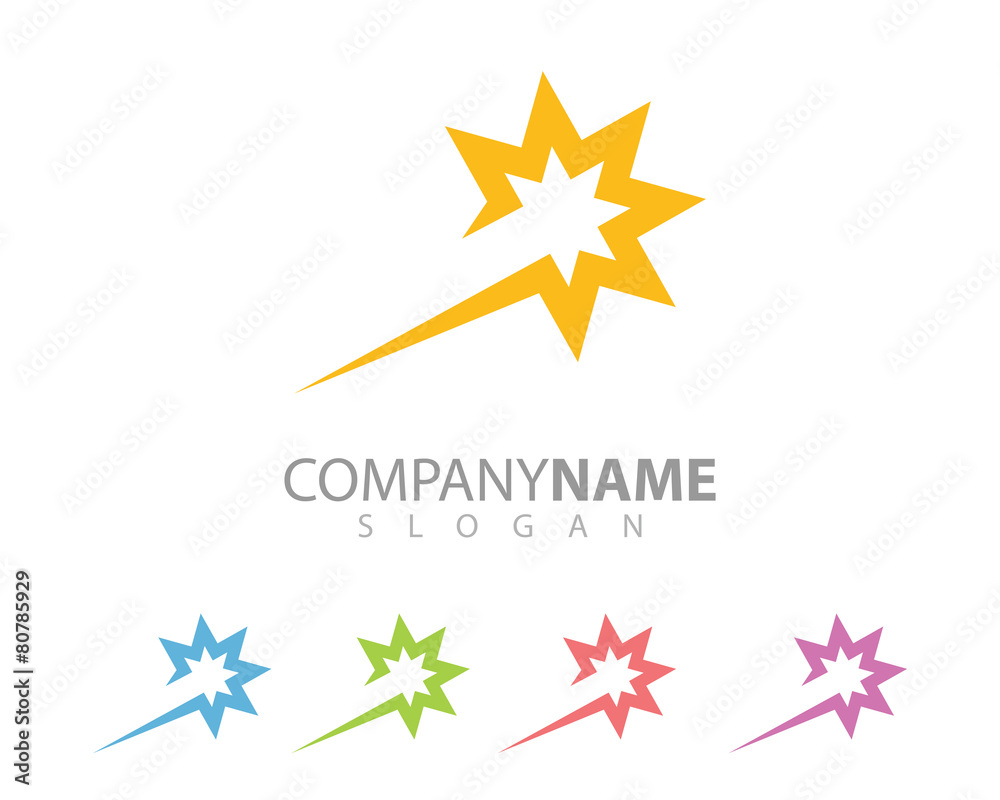 Naklejka premium star logo - comet - abstract logo