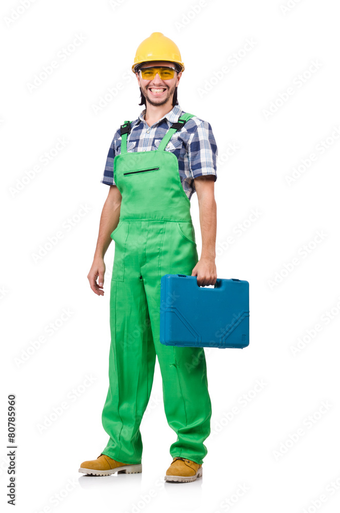 Industrial worker isolated on the white background Industrial worker isolated on the white background