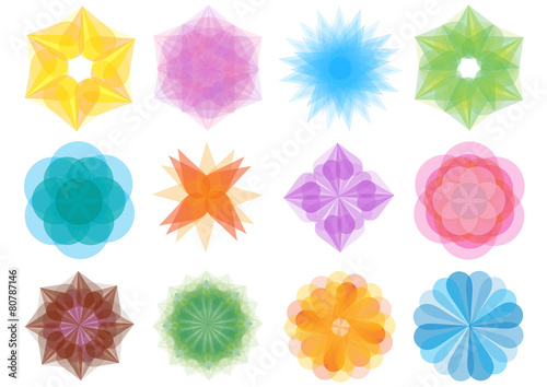 set of bright vector icons
