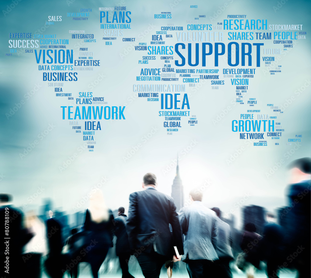 Support Idea Plans Vision Buiness Growth Global Concept Support Idea Plans Vision Buiness Growth Global Concept