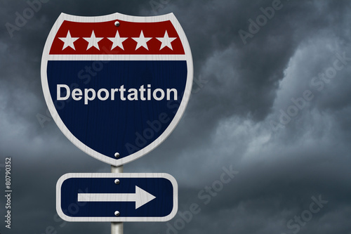 Valokuva Deportation this way sign