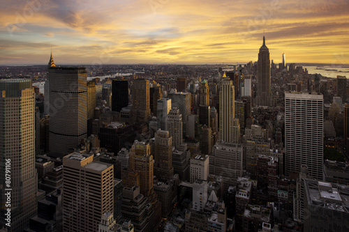 Sunset over Manhattan, New York