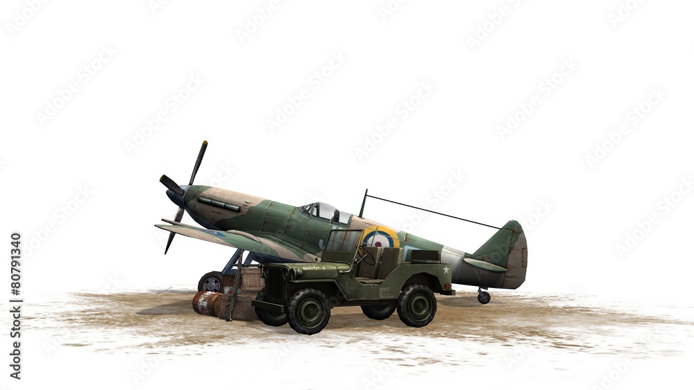 Spitfire Airplane - isolated on white background
Spitfire Airplane - isolated on white background