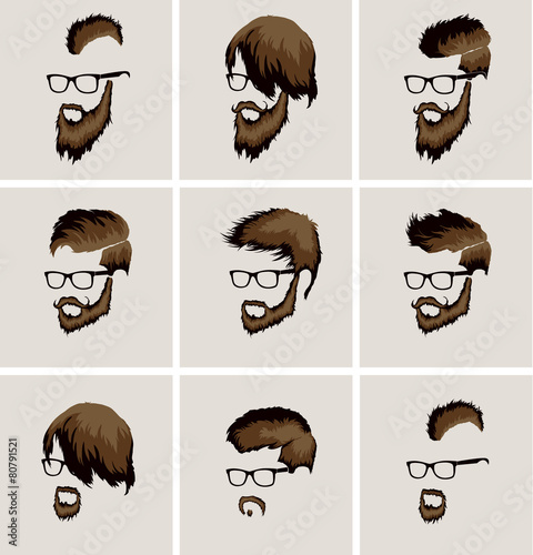 hairstyles with a beard and mustache wearing glasses