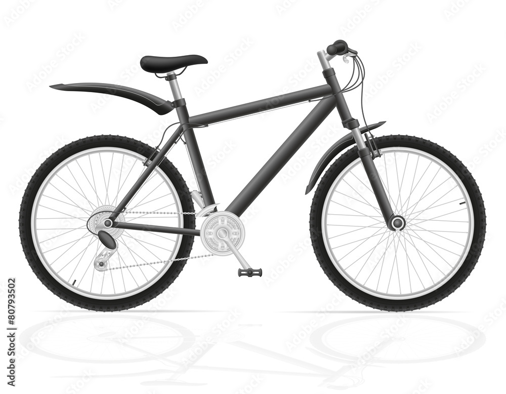 Fototapeta premium mountain bike with gear shifting vector illustration