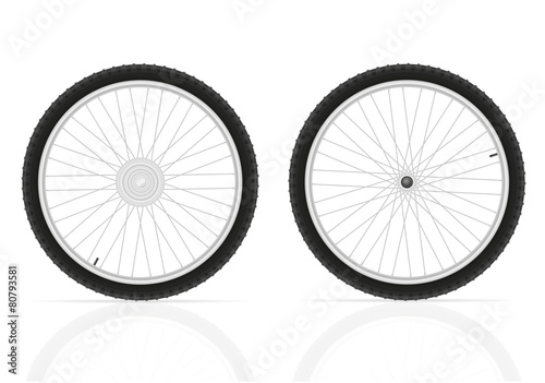 bicycle wheels vector illustration