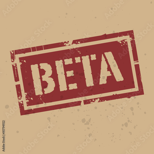 Abstract stamp or label with text Beta, vector