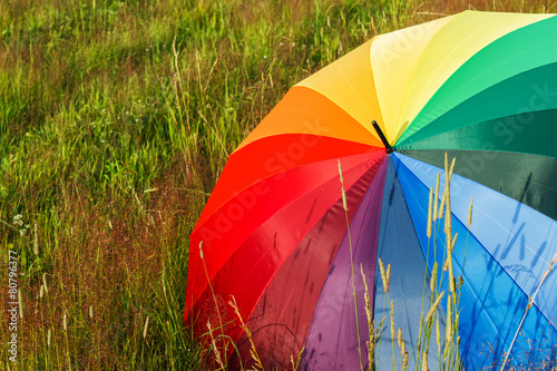 Colorful umbrella outdoors
