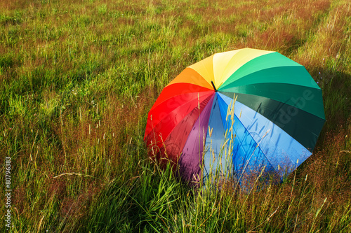 Colorful umbrella outdoors