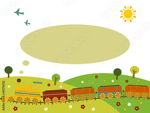 Background with train