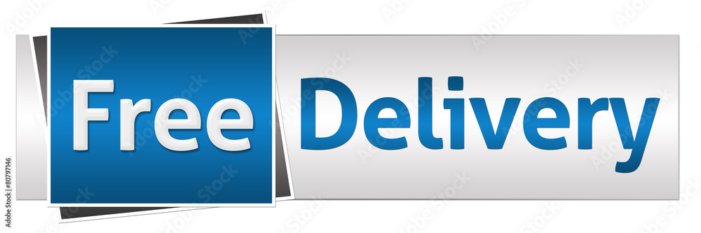 Free Delivery Blue Grey Horizontal Free Delivery Blue Grey Horizontal