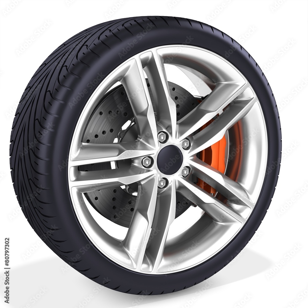 3d detailed car wheel with rim 3d detailed car wheel with rim