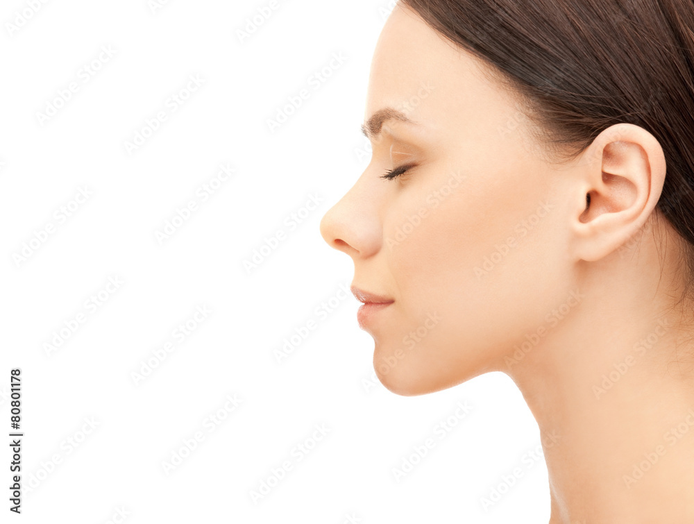 profile portrait of young woman profile portrait of young woman