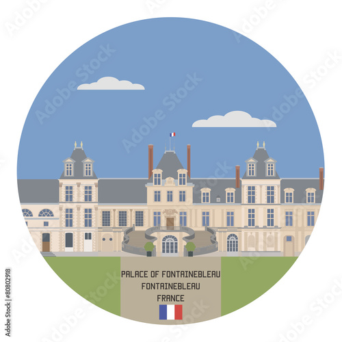 Palace of Fontainebleau. France famouse place