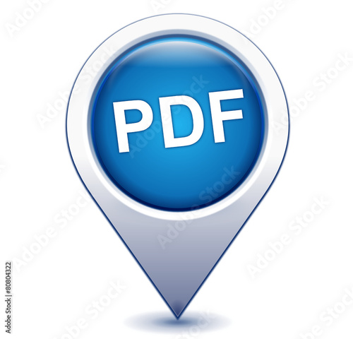 pdf sur marqueur géolocalisation bleu