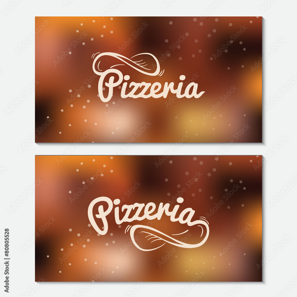 Pizzeria hand drawn lettering logo
