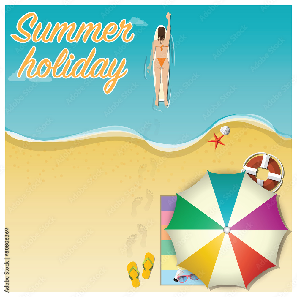 Summer Holiday Vacation Vector Background