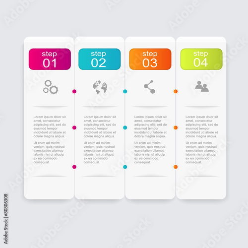 Vector colorful info graphics for your business presentations.