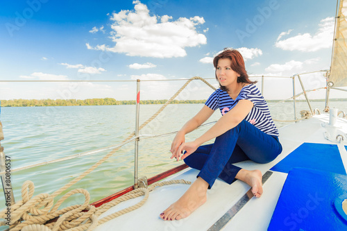 sexy girl on the deck