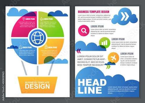 Set of vector design template for business, brochure, flyer, pos