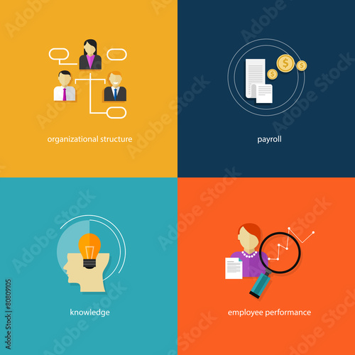 human resource icon set