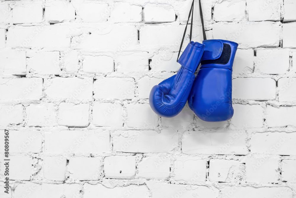 Fototapeta Blue boxing gloves