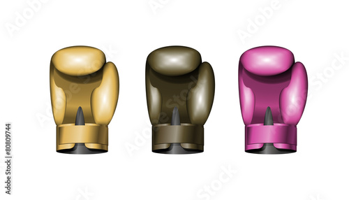 set boxing gloves. Vector illustration. Eps 10