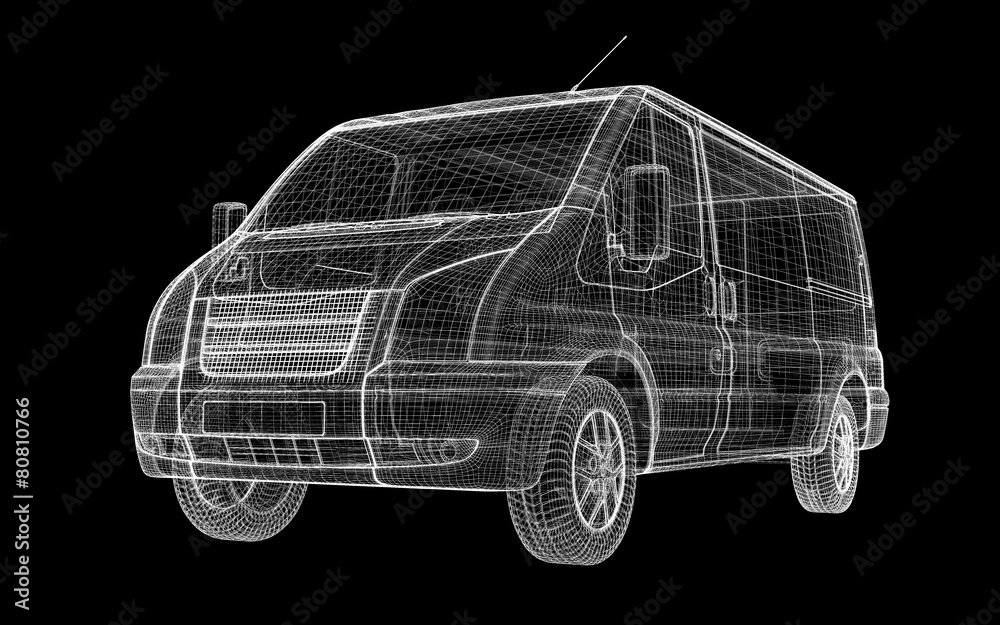 Naklejka premium delivery van