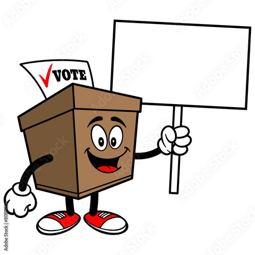 Ballot Box with Sign