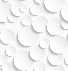 Crédence de cuisine Cercles patrons Seamless pattern of white circles with drop shadows  © sky_max