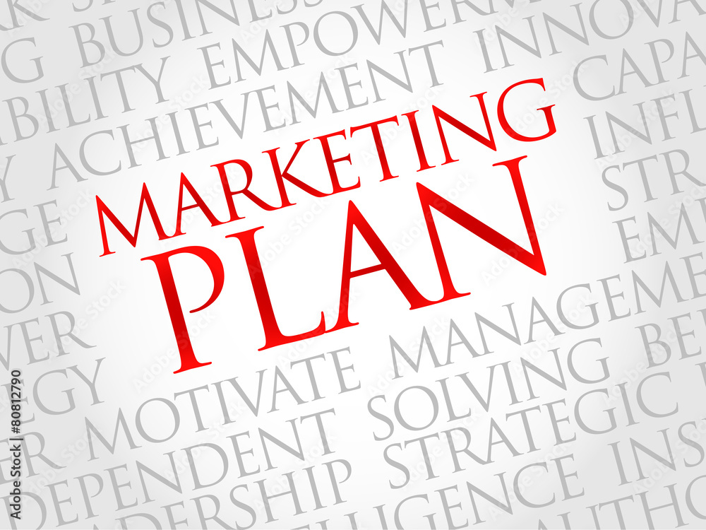 Marketing Plan word cloud, business concept