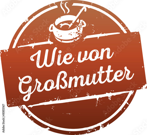 Button stempel Wie von Großmutter