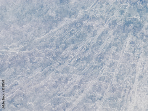 translucent blue ice surface