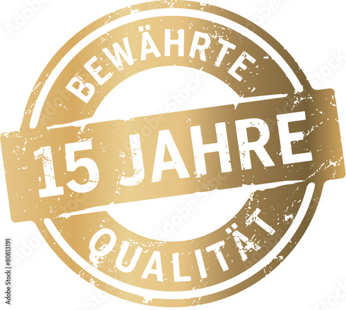 Button 15 Jahre Gold