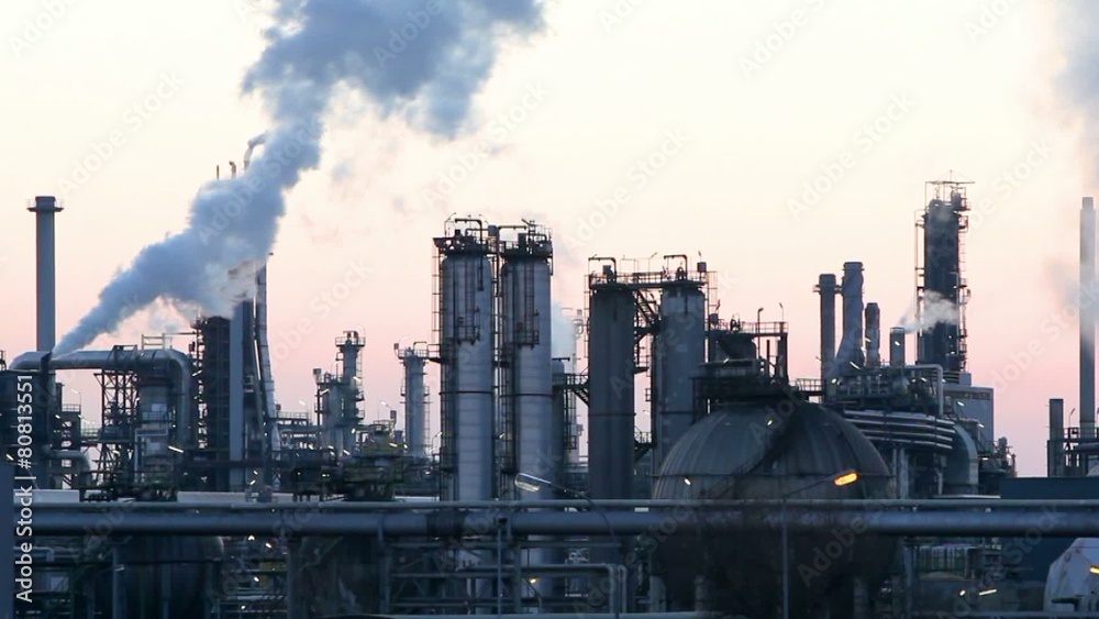 Petrochemical plant, Oil refiery motion video Petrochemical plant, Oil refiery motion video