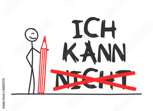 sm mit bleistift text ich kann nicht I