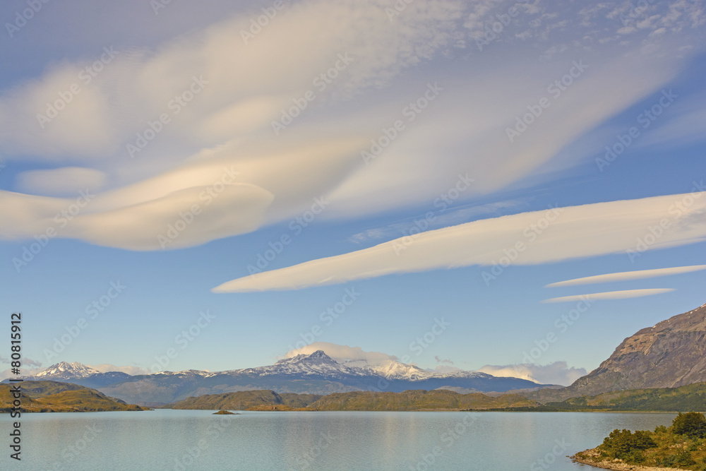 Lenticular Clouds over an Alpine Landscape