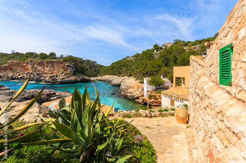 Fototapeta Naklejka Na Ścianę i Meble -  View of Cala S'Almunia bay on coast of Majorca island, Spain