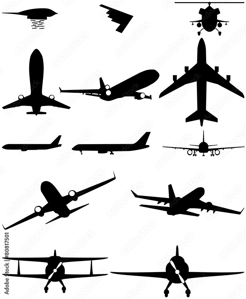 icons logos airplane helicopter