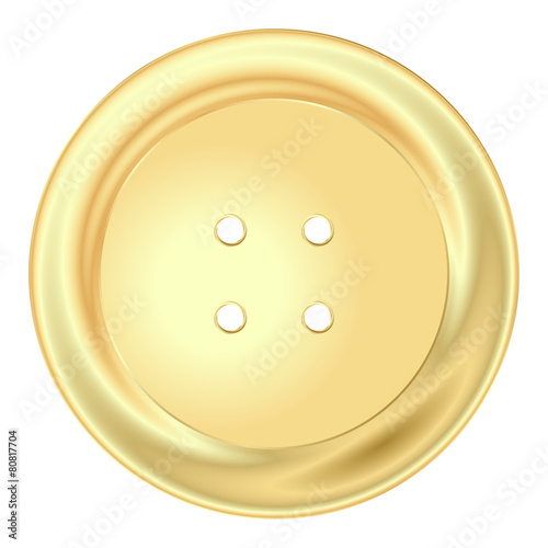 vector gold round sewing button