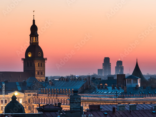 Panorama of Riga from one the buildings