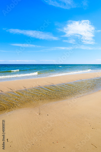 Beautiful sandy beach near Leba, Baltic Sea, Poland #80818721