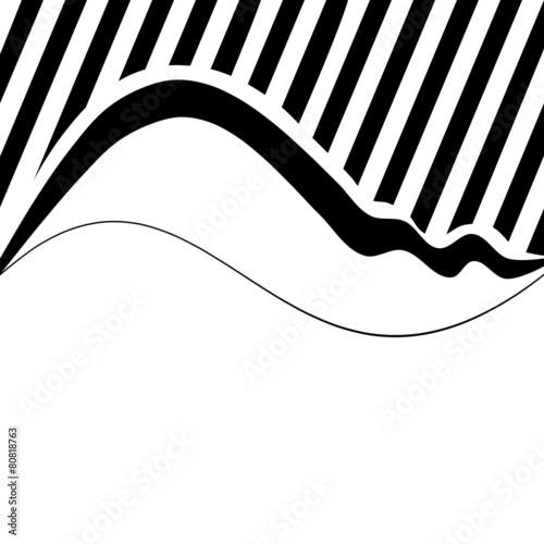 Decorative wavy background with narrow oblique stripes