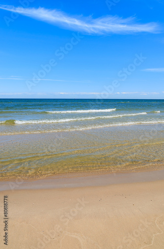 Beautiful sandy beach near Leba, Baltic Sea, Poland #80818778