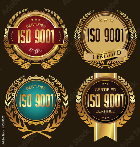 ISO 9001 certified golden badge sollection