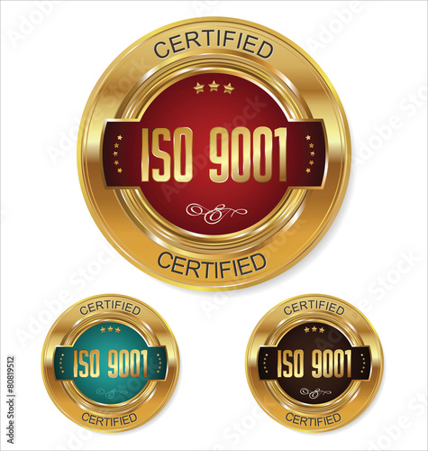 ISO 9001 certified golden badge collection