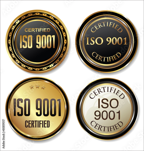 ISO 9001 certified golden badge collection