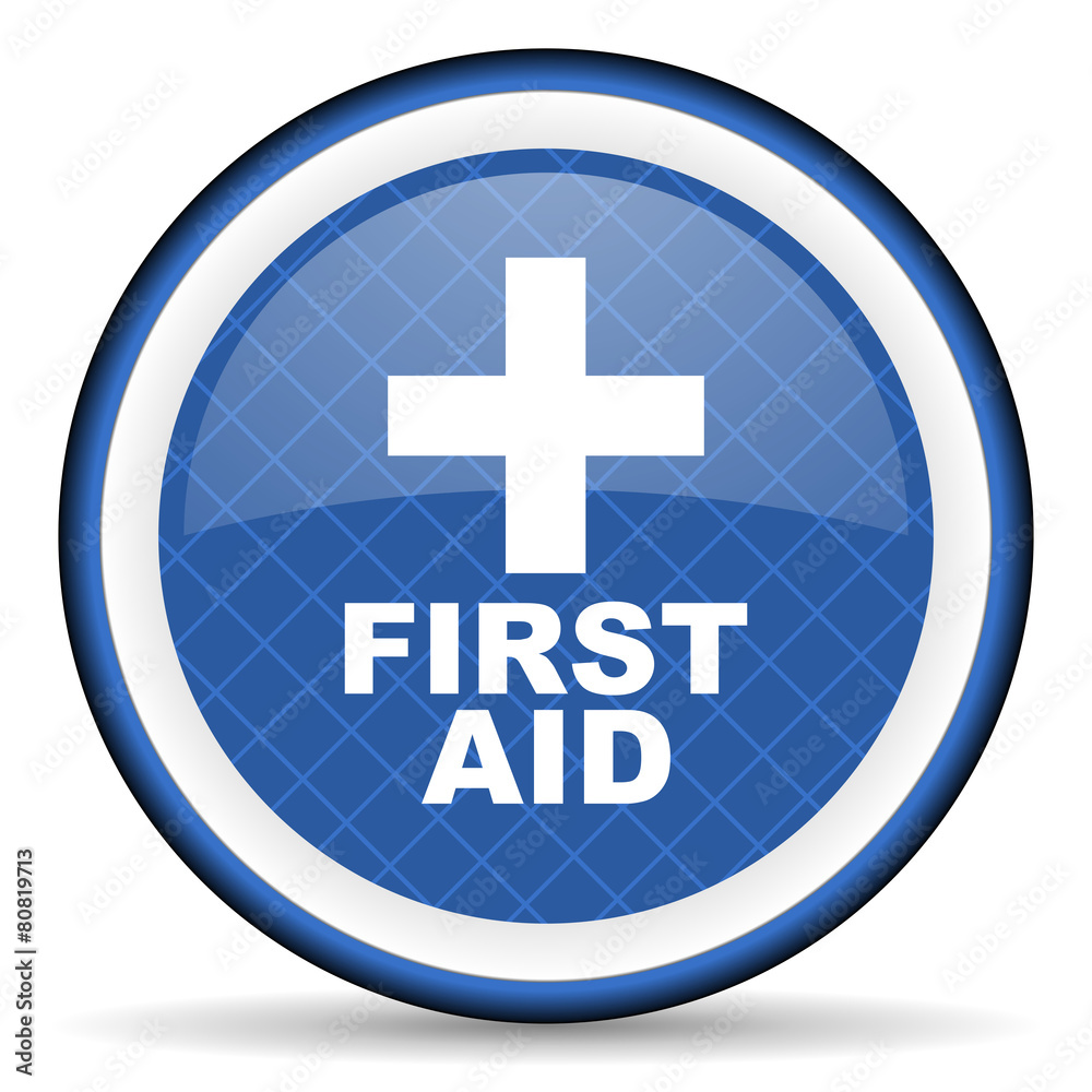 first aid blue icon