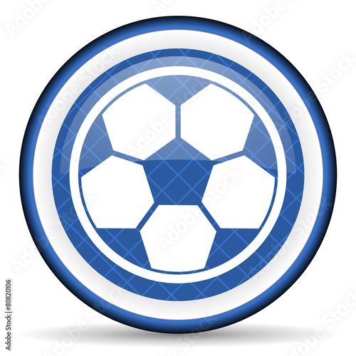 soccer blue icon football sign
